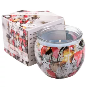   "Under the Tree" - Vonná sviečka s vôňou korenenej maliny, v pohári