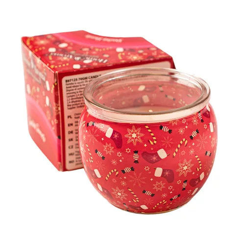 Sladkosti od Mikuláša - vonná sviečka v pohári