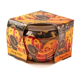 Pomaranč a klinček - vonná sviečka v pohári