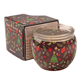 Zimný les - vonná sviečka v pohári