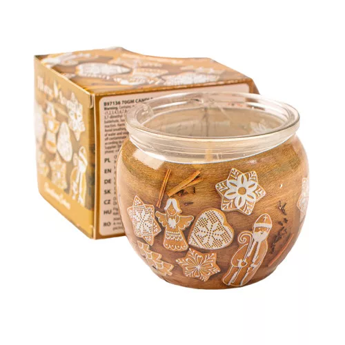 Vianočné koláčiky - vonná sviečka v pohári