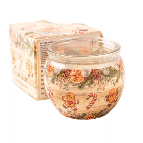 Mrazené medovníčky - vonná sviečka v pohári