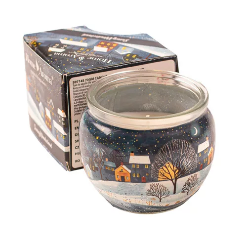 Zasnežená krajina zázrakov - vonná sviečka v pohári