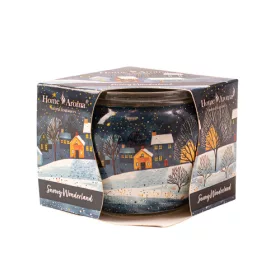 Zasnežená krajina zázrakov - vonná sviečka v pohári