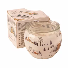 Biele Vianoce - vonná sviečka v pohári