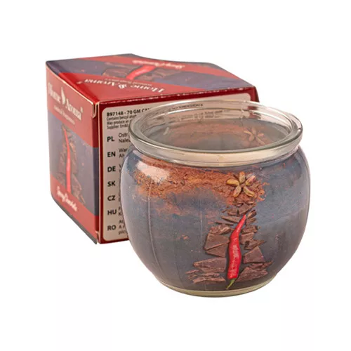 Korenená čokoláda - vonná sviečka v pohári