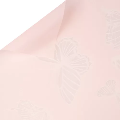 Motýľová matná fólia hárok 57 x 57cm, 20ks. - Púdrová ružová