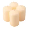 Adventná sada valcových sviečok, 8 x 5cm - Lakovaná ecru