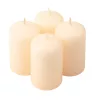 Adventná sada valcových sviečok, 8 x 5cm - Matná ecru