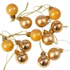 Vianočná sada 12ks gúľ, 2.5cm - Zlatá
