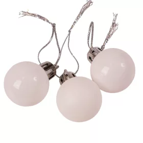 Vianočná sada 12ks gúľ, 2.5cm - Biela