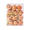 Vianočná sada 12ks gúľ, 2.5cm - Svetlohnedá