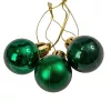 Vianočná sada 12ks gúľ, 2.5cm - Tmavozelená