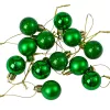 Vianočná sada 12ks gúľ, 2.5cm - Zelená