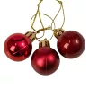 Vianočná sada 12ks gúľ, 2.5cm - Bordová