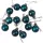 Vianočná sada 12ks gúľ, 2.5cm - Tmavomodrá