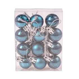 Vianočná sada 12ks gúľ, 2.5cm - Tmavomodrá