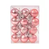 Vianočná sada 12ks gúľ, 2.5cm - Korálovo ružová