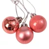 Vianočná sada 12ks gúľ, 2.5cm - Korálovo ružová