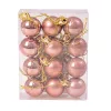 Vianočná sada 12ks gúľ, 2.5cm - Ružové zlato