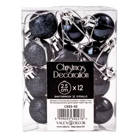 Vianočná sada 12ks gúľ, 2.5cm - Tmavomodrá