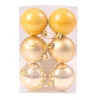 Vianočná sada 6ks gúľ, 6cm - Zlatá