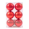 Vianočná sada 6ks gúľ, 6cm - Červená