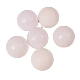 Vianočná sada 6ks gúľ, 6cm - Biela