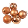 Vianočná sada 6ks gúľ, 6cm - Svetlohnedá