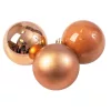 Vianočná sada 6ks gúľ, 6cm - Svetlohnedá