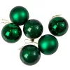 Vianočná sada 6ks gúľ, 6cm - Tmavozelená