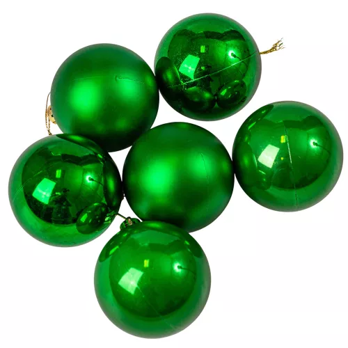 Vianočná sada 6ks gúľ, 6cm - Zelená