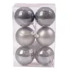 Vianočná sada 6ks gúľ, 6cm - Grafitová