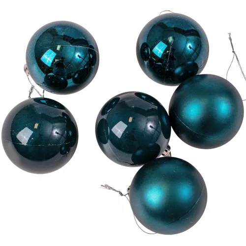 Vianočná sada 6ks gúľ, 6cm - Tmavomodrá
