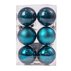 Vianočná sada 6ks gúľ, 6cm - Tmavomodrá