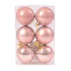 Vianočná sada 6ks gúľ, 6cm - Ružové zlato
