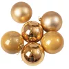 Vianočná sada 6ks gúľ, 8cm - Zlatá