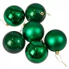 Vianočná sada 6ks gúľ, 8cm - Tmavozelená