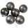 Vianočná sada 6ks gúľ, 8cm - Grafitová