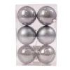 Vianočná sada 6ks gúľ, 8cm - Grafitová