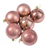 Vianočná sada 6ks gúľ, 8cm - Ružové zlato