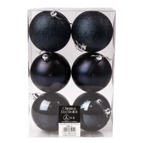 Vianočná sada 6ks gúľ, 8cm - Tmavomodrá