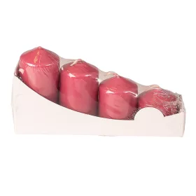   Stupňovitá adventná sada valcových sviečok, Ø40 x 40/55/70/85mm - Lakovaná bordová