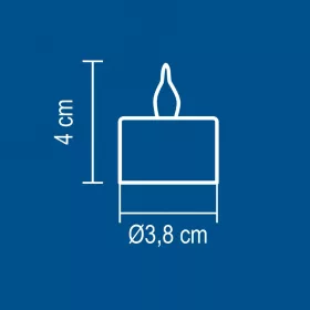 LED čajová sviečka set, biela