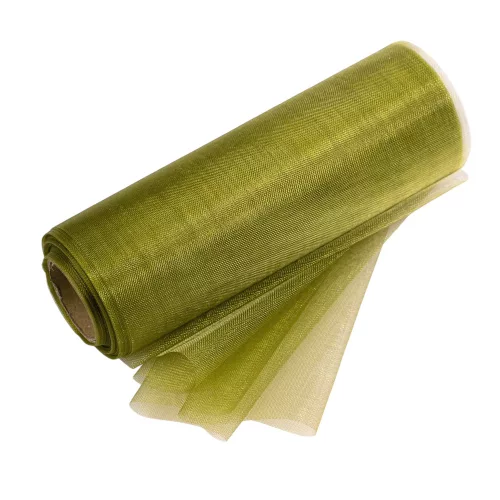 Organza Roll 12cm x 10m - Olivovozelená