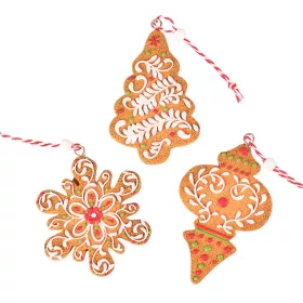  Medovníková vianočná ozdoba sada, polyresin, na kreatívne využitie alebo na vianočný stromček