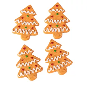   Medovníková vianočná ozdoba sada, polyresin, 4 x 3cm, na kreatívne využitie - Stromček