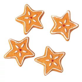   Medovníková vianočná ozdoba sada, polyresin, 4 x 3cm, na kreatívne využitie - Hviezda