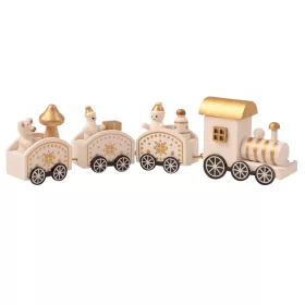 Vianočný vláčik, 20 x 5 x 2,5cm - Biely