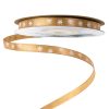 Saténová stuha s vločkami 6mm x 20m - Zlatohnedá  